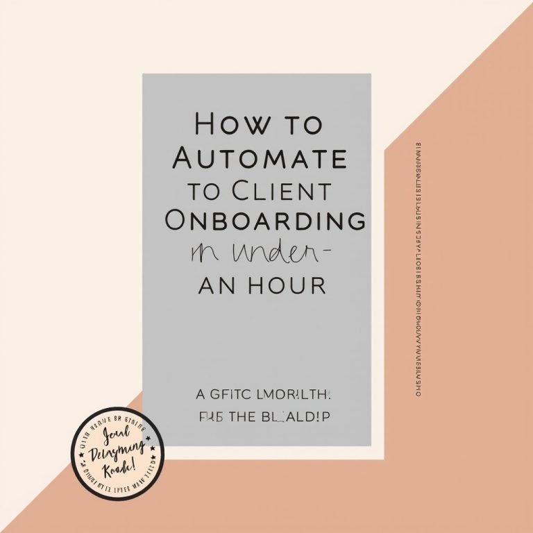 How to Automate Your Client Onboarding in Under an Hour